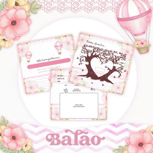 Livro do Bebe - 19 x 24 - Balao Menina