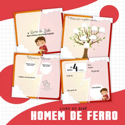 Livro do Bebê - 20x22 - Homem de Ferro