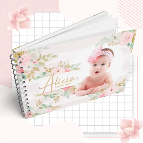 Livro do Bebê - Floral 03