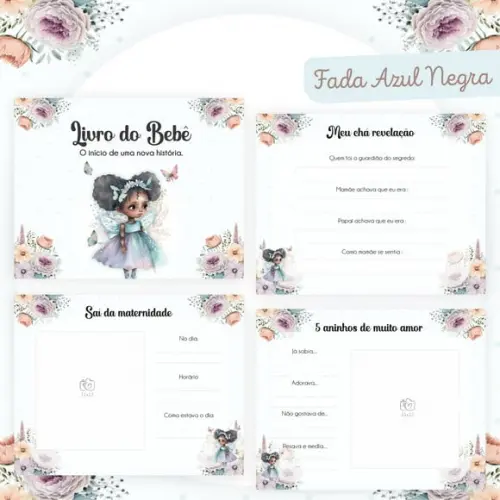 Livro do Bebê (19 x 24) - Fada Azul Negra