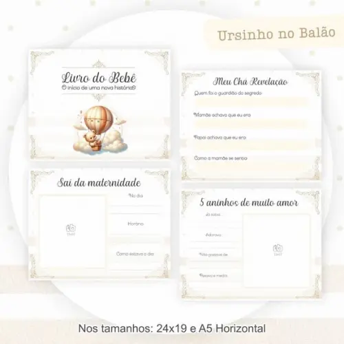 Livro do Bebê (19 x 24) - Ursinho no Balao