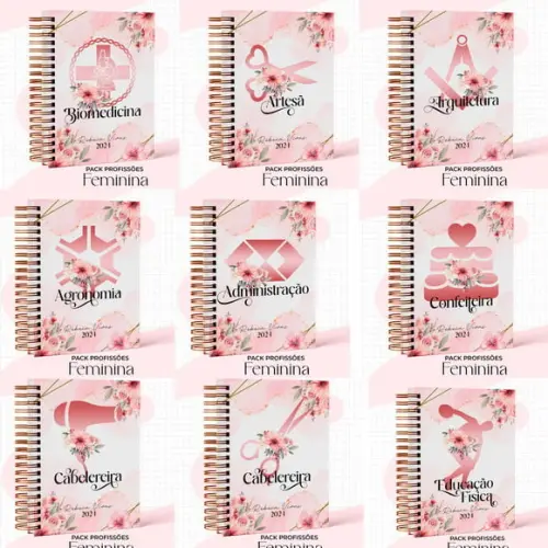 Arquivo Digital - Combo Capas Profissões Feminina 04