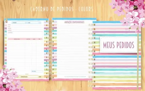 Arquivo Digital Caderno Meus Pedidos Colors 02