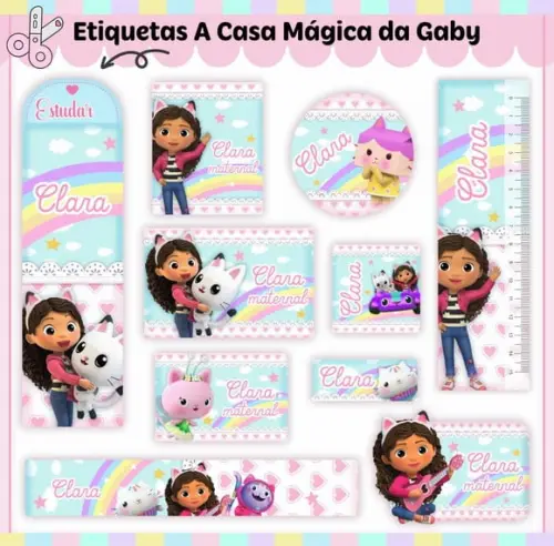Arquivo Digital Etiqueta Escolar - a Casa Mágica da Gagy
