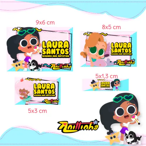 Arquivo digital Etiqueta Escolar - Anittinha