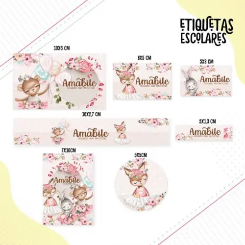 Arquivo Digital Etiqueta Escolar - Ballet