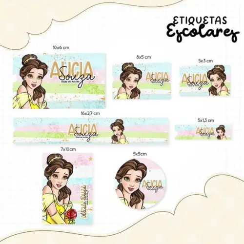 Arquivo Digital Etiqueta Escolar - Bella