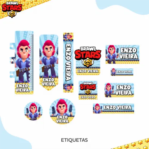 Arquivo digital Etiqueta Escolar - Brawl Stars 04