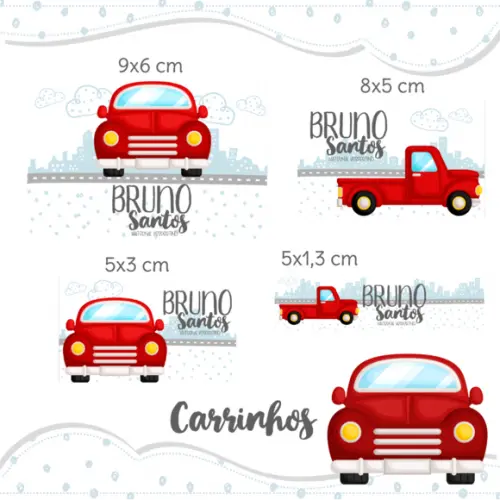 Arquivo digital Etiqueta Escolar - Carrinho