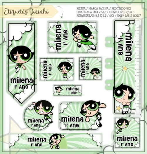 Arquivo digital Etiqueta Escolar - Docinho