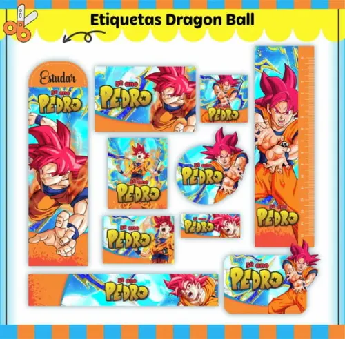Arquivo Digital Etiqueta Escolar - Dragon Ball 03