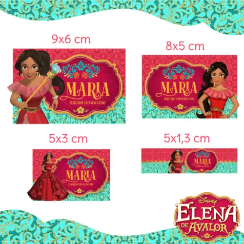 Arquivo digital Etiqueta Escolar - Elena de Avalor