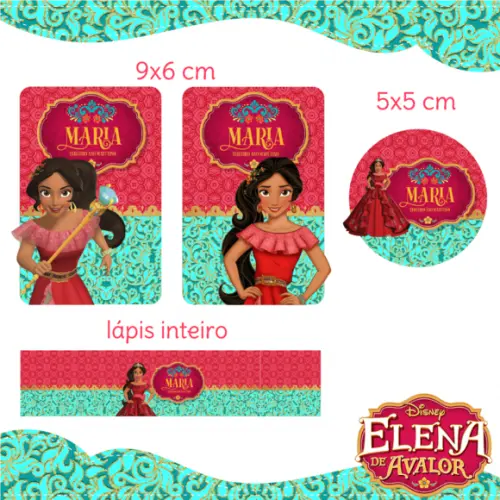 Arquivo digital Etiqueta Escolar - Elena de Avalor