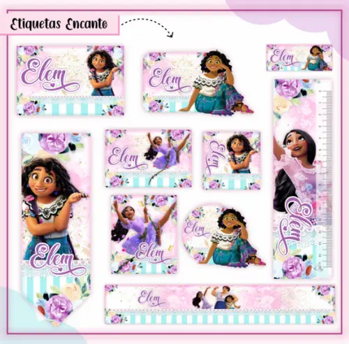 Arquivo Digital Etiqueta Escolar - Encanto