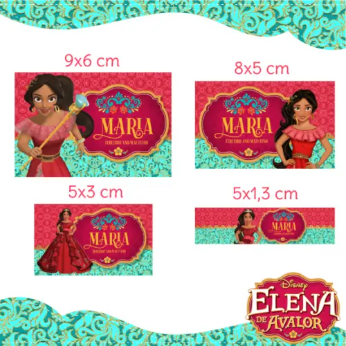 Arquivo digital Etiqueta Escolar - Elena de Avalor