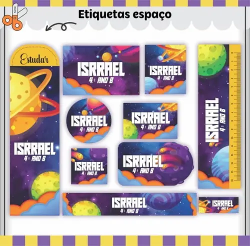 Arquivo Digital Etiqueta Escolar - Espaço