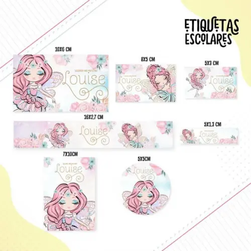 Arquivo Digital Etiqueta Escolar - Fada 02