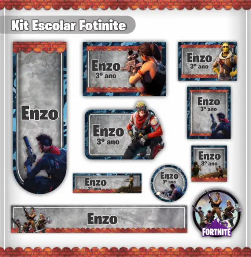 Arquivo digital Etiqueta Escolar - Fortnite 04