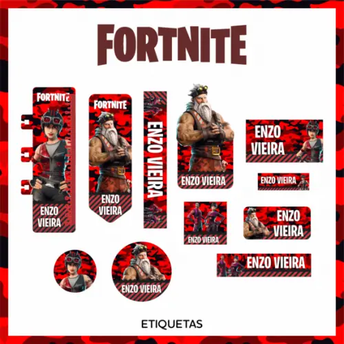 Arquivo digital Etiqueta Escolar - Fortnite 05