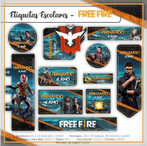 Arquivo digital Etiqueta Escolar - Freefire 03