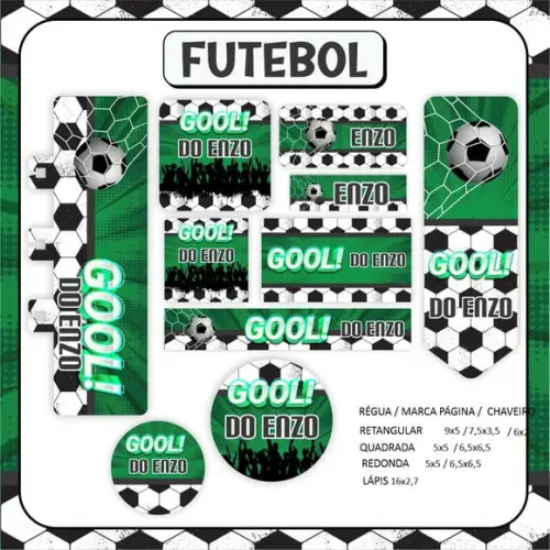 Arquivo Digital Etiqueta Escolar - Futebol 04