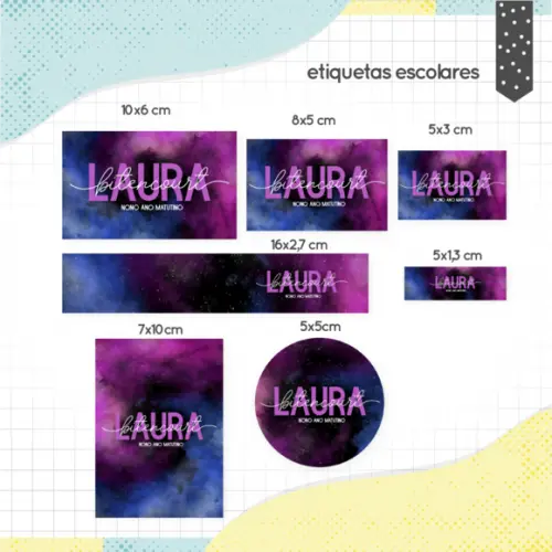 Arquivo digital Etiqueta Escolar - Galaxia 02