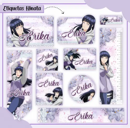 Arquivo Digital Etiqueta Escolar - Hinata