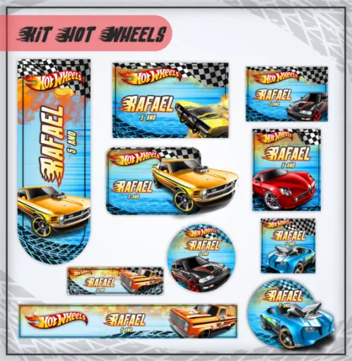 Arquivo Digital Etiqueta Escolar - Hot Wheels 02
