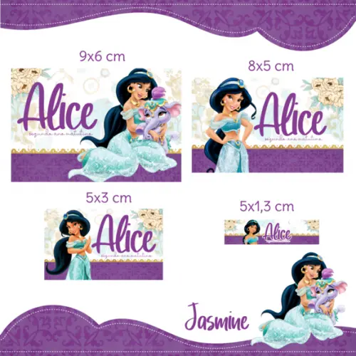 Arquivo digital Etiqueta Escolar - Jasmine
