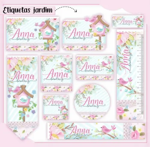 Arquivo Digital Etiqueta Escolar - Jardim