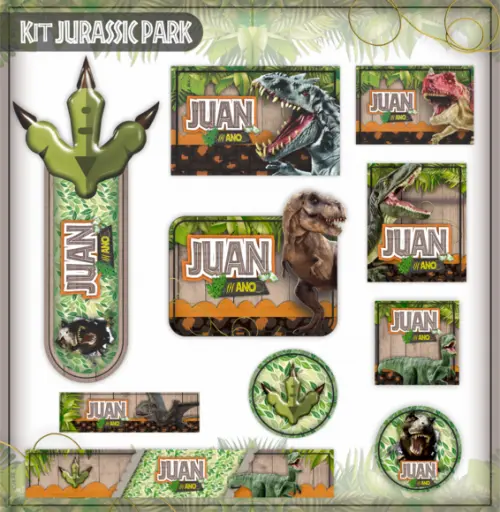 Arquivo digital Etiqueta Escolar - Jurasssic Park