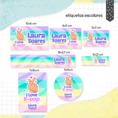 Arquivo digital Etiqueta Escolar - KPOP 02