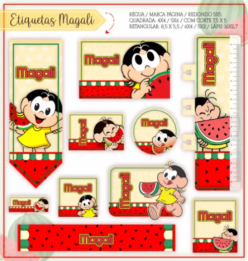 Arquivo digital Etiqueta Escolar - Magali