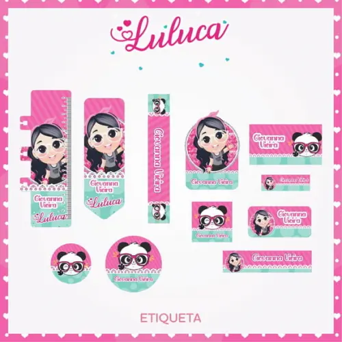 Arquivo digital Etiqueta Escolar - Luluca