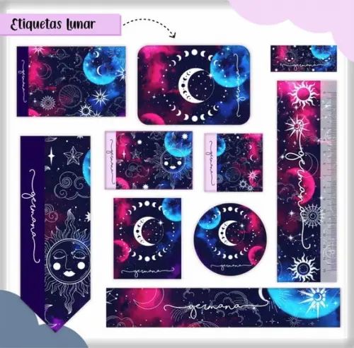 Arquivo Digital Etiqueta Escolar - Lunar