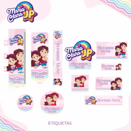 Arquivo digital Etiqueta Escolar - Maria Clara e JP