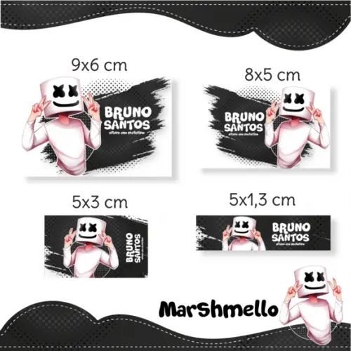 Arquivo Digital Etiqueta Escolar - Marshmello