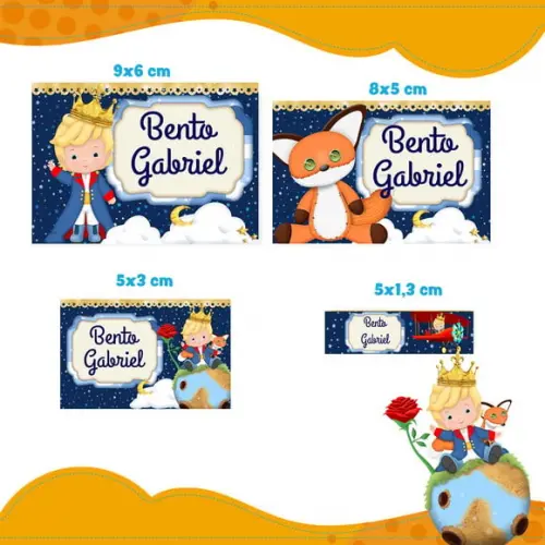 Arquivo digital Etiqueta Escolar - Pequeno Príncipe