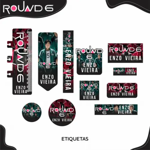 Arquivo digital Etiqueta Escolar - Round 6