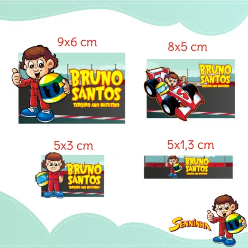 Arquivo digital Etiqueta Escolar - Seninha