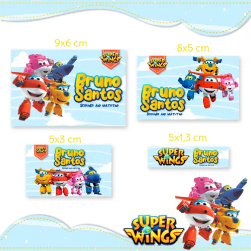 Arquivo digital Etiqueta Escolar - Super Wings