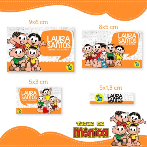 Arquivo Digital Etiqueta Escolar - Turma Da Mônica