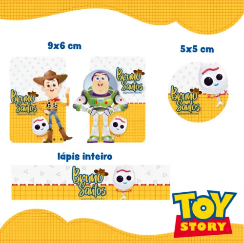 Arquivo digital Etiqueta Escolar - Toy Story