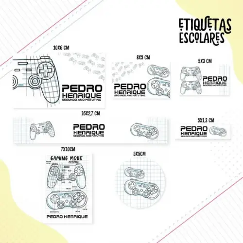 Arquivo Digital Etiqueta Escolar - Video Game 03