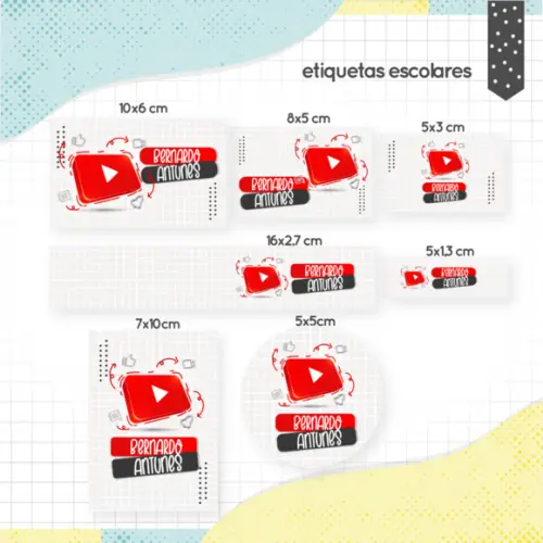 Arquivo digital Etiqueta Escolar - Youtube 02