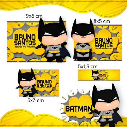 Arquivo digital Etiqueta Escolar - Batman