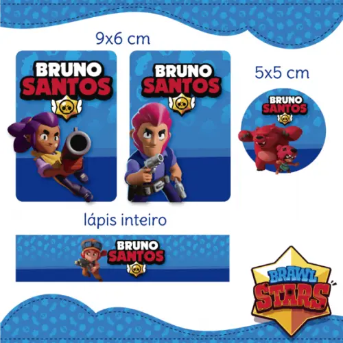 Arquivo digital Etiqueta Escolar - Brawl Stars