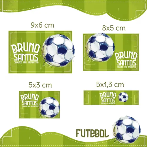 Arquivo digital Etiqueta Escolar - Futebol
