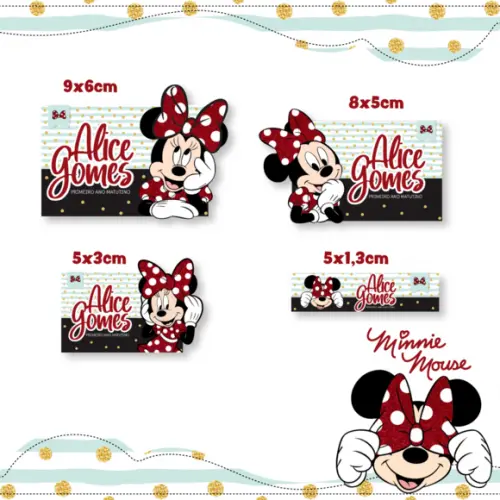 Arquivo digital Etiqueta Escolar - Minnie Vermelha