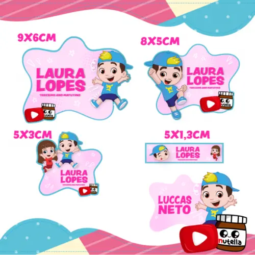Arquivo digital Etiqueta Escolar - Luccas Neto menina